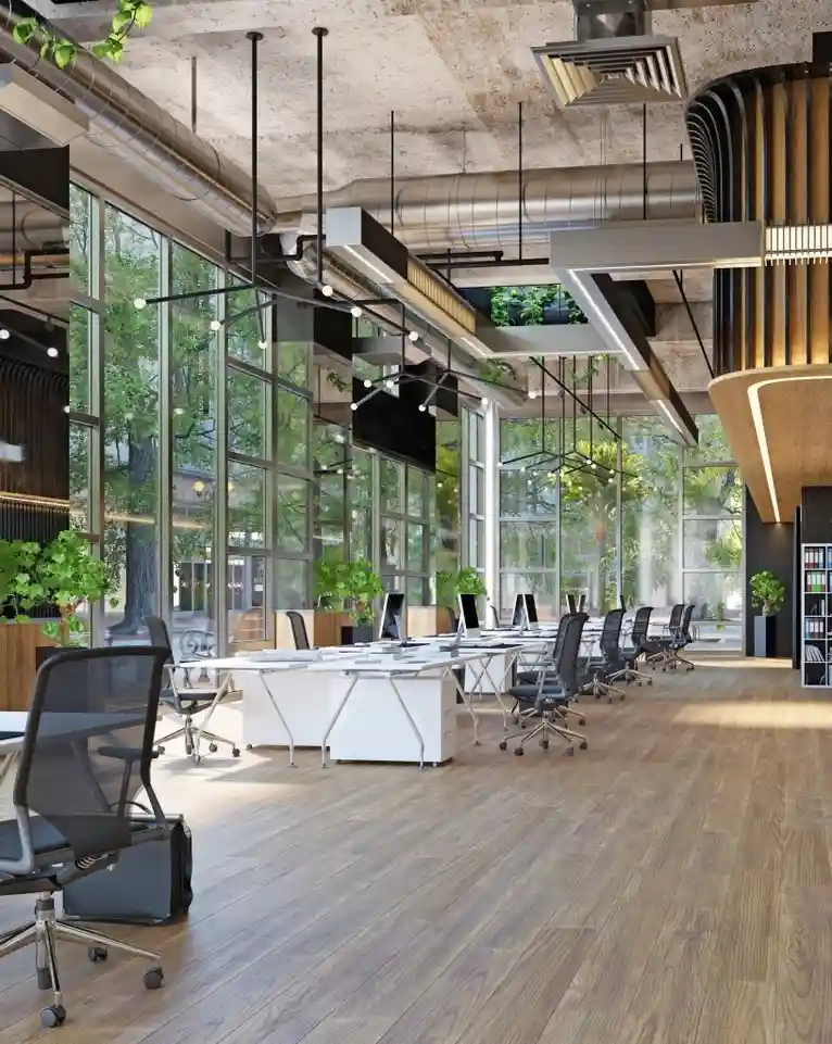 Technology consulting team workspace and modern office environment